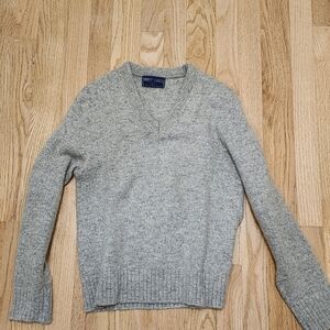 Robert Bruce Heather Gray V-Neck Sweater